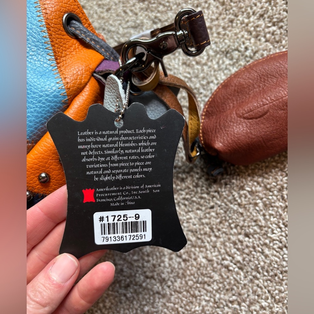 Ameri Leather Genuine Leather small sinch bag - Picture 4 of 7